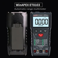 winapex et8103 lcd display portable auto measure multimeter voltage current capacitance electric field resistance meter true