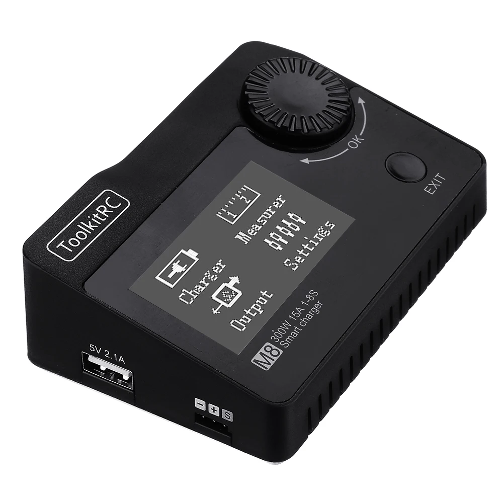 Зарядное устройство ToolkitRC M8 DC 300 Вт 15A балансирующее зарядное для 2 8S Lipo батареи RC