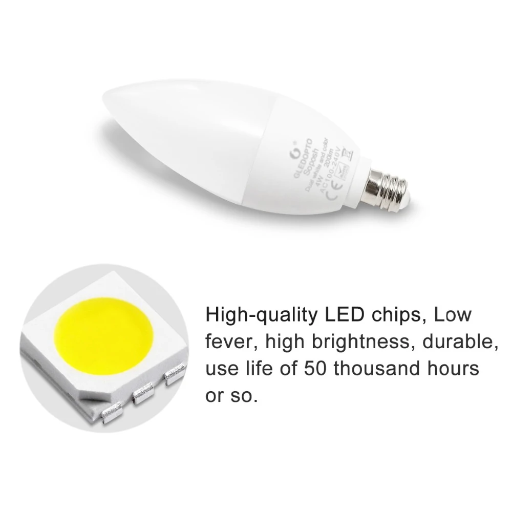 Zigbee ZLL лампы в форме свечи светодиодный светильник E14 E12 4 Вт RGBCCT RGBW/RGBWW CW Смарт