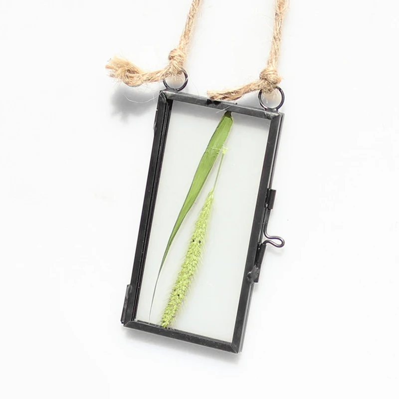 Простая антикварная металлическая Стеклянная фоторамка настенная подвесная