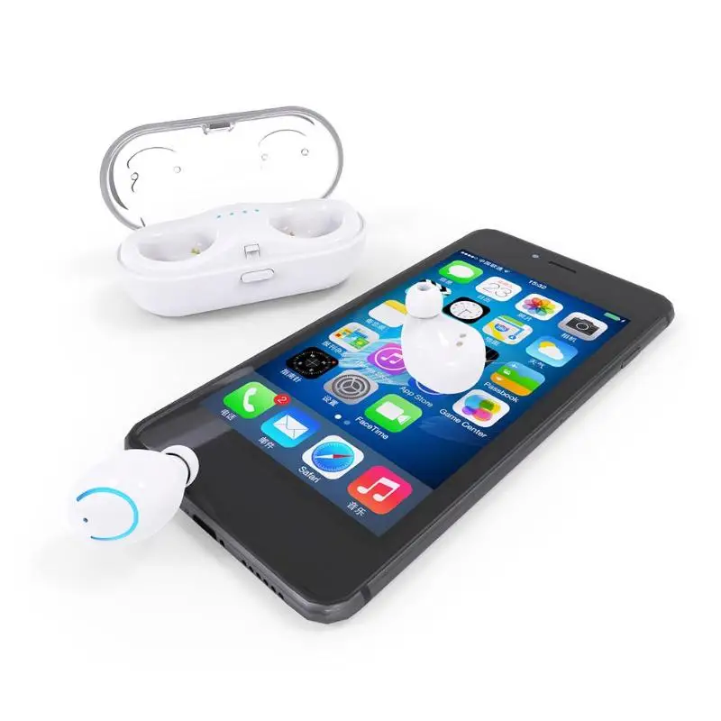 Bluetooth наушники True Беспроводной стерео со встроенным HD Mic зарядный чехол