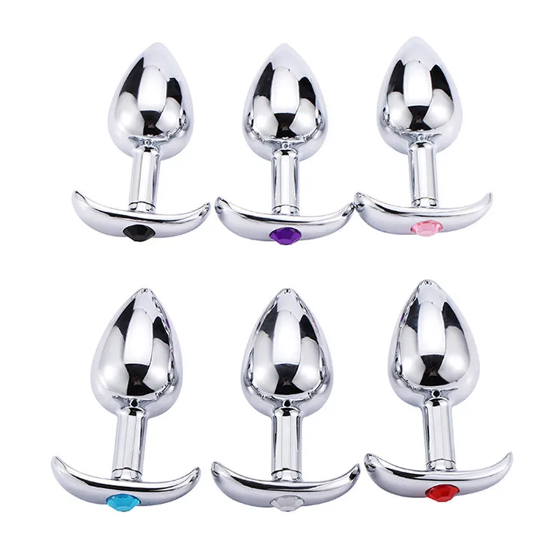 Sex Toys Stainless Steel Crystal Anal Plug Stimulator Metal Dildo Adult Products Butt For Women Man Game | Красота и здоровье
