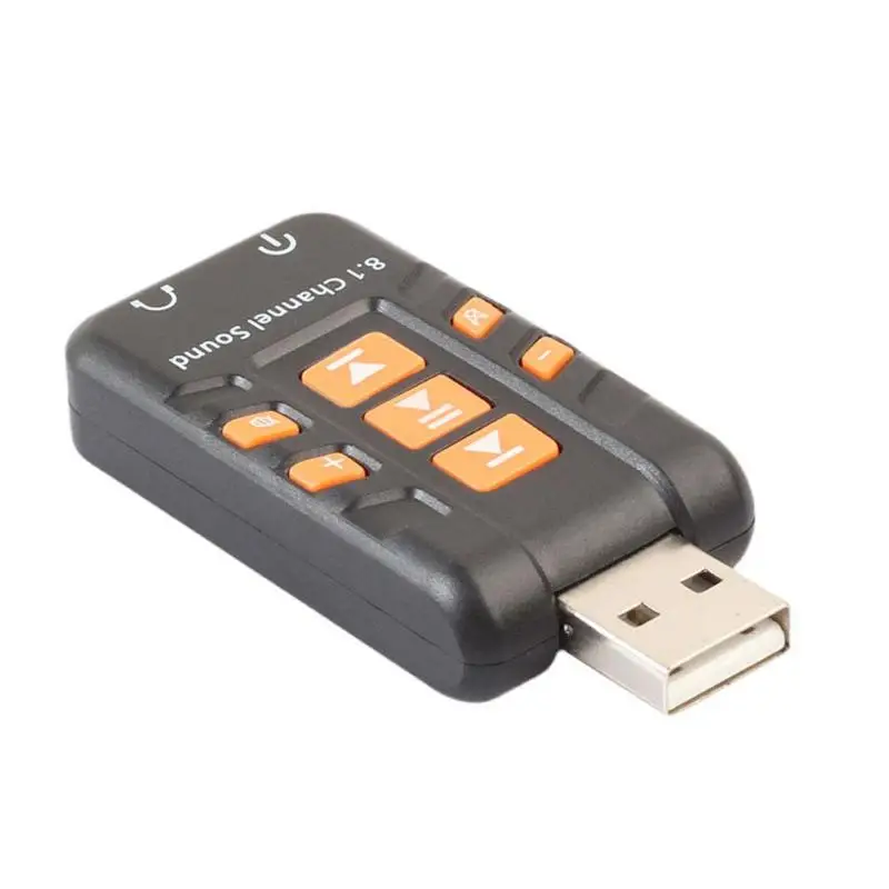 USB звуковая карта 8,1 канальный виртуальный CH 3D аудио адаптер Усилитель для ПК