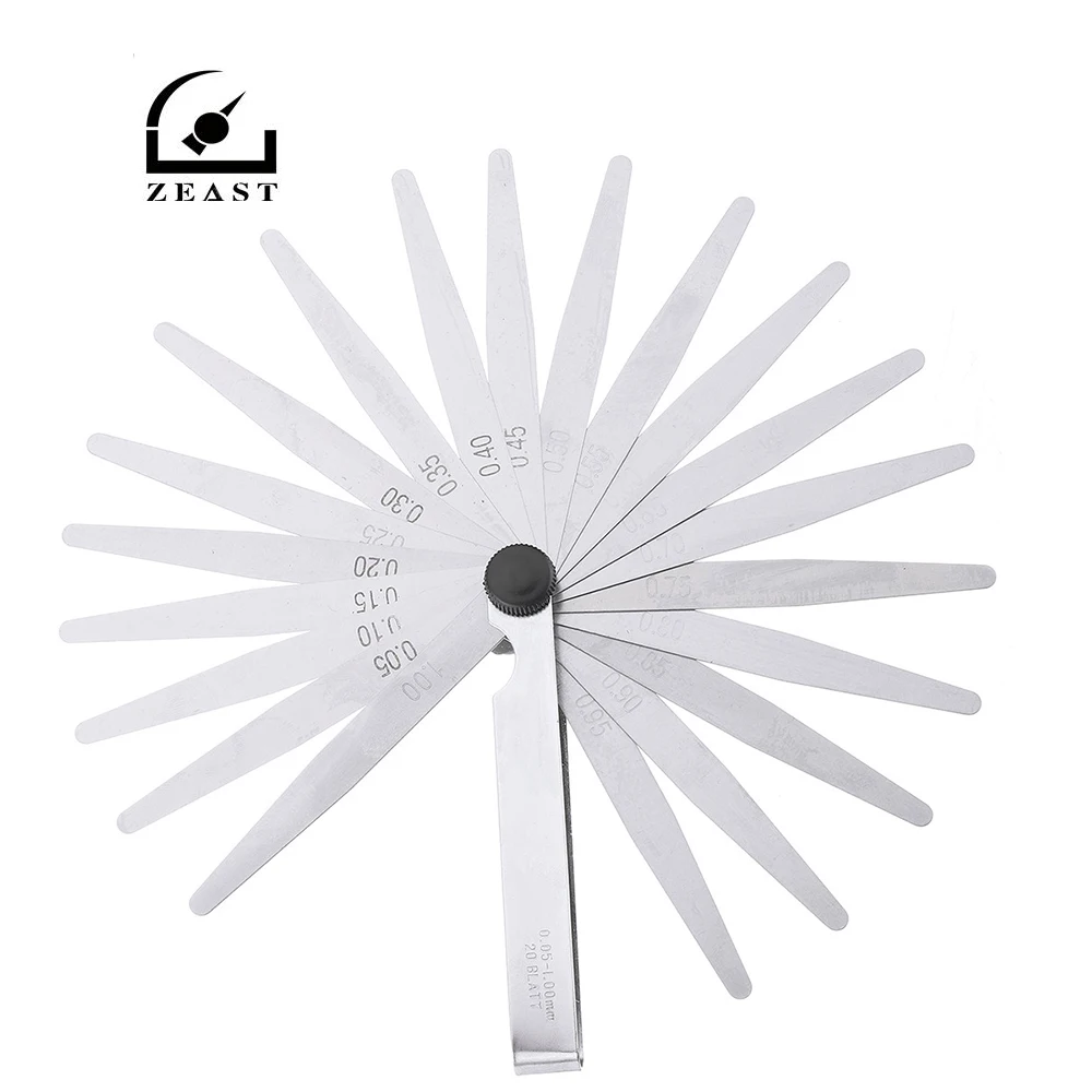 

Метрический щуп, 20 лезвий, толщиной от 0,05 до 1,0 мм, инструмент для измерения зазоров