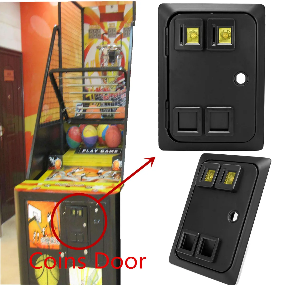 Аркадная или Pinball Игровая Машина монета с двумя входами дверь Wells Gardner стильные