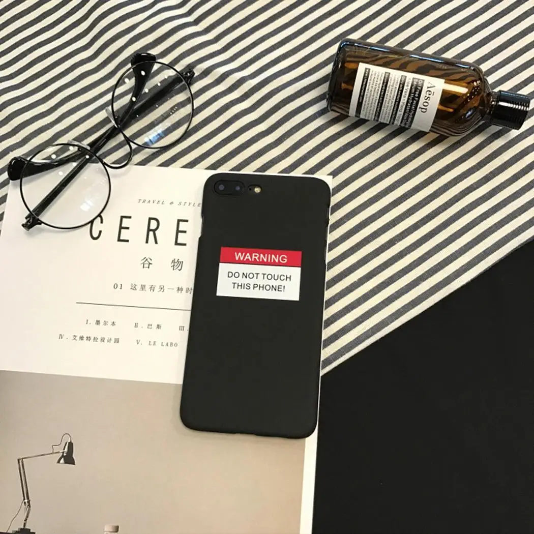 Модные чехлы для мобильных телефонов с буквенным принтом iPhone X 8 7 6 S Plus черный