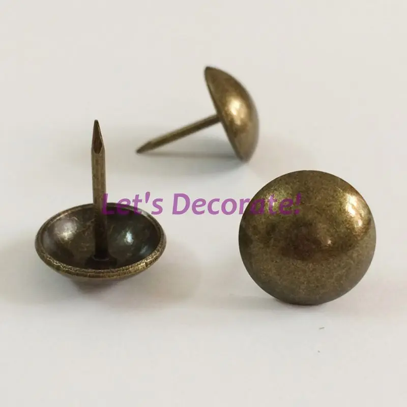 Sofa Tacks 10 000pcs a lot 19mm Brass Plated Home or Garden Decorative Tack Hobnail Upholstery Nail | Обустройство дома