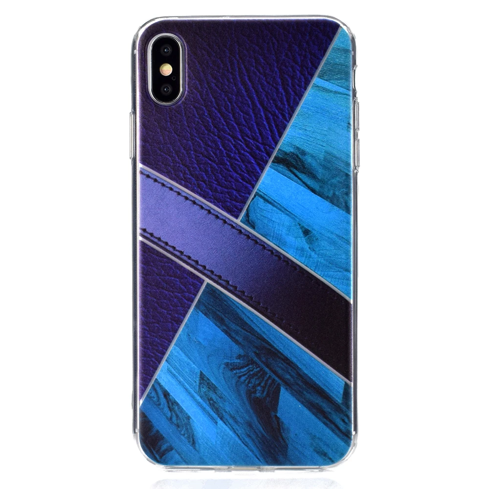 KISSCASE Soft TPU Phone Case For Samsung Galaxy S9 Plus A6 A8 2018 Note 8 9 Geometric Pattern Splice Back Cover Funda |