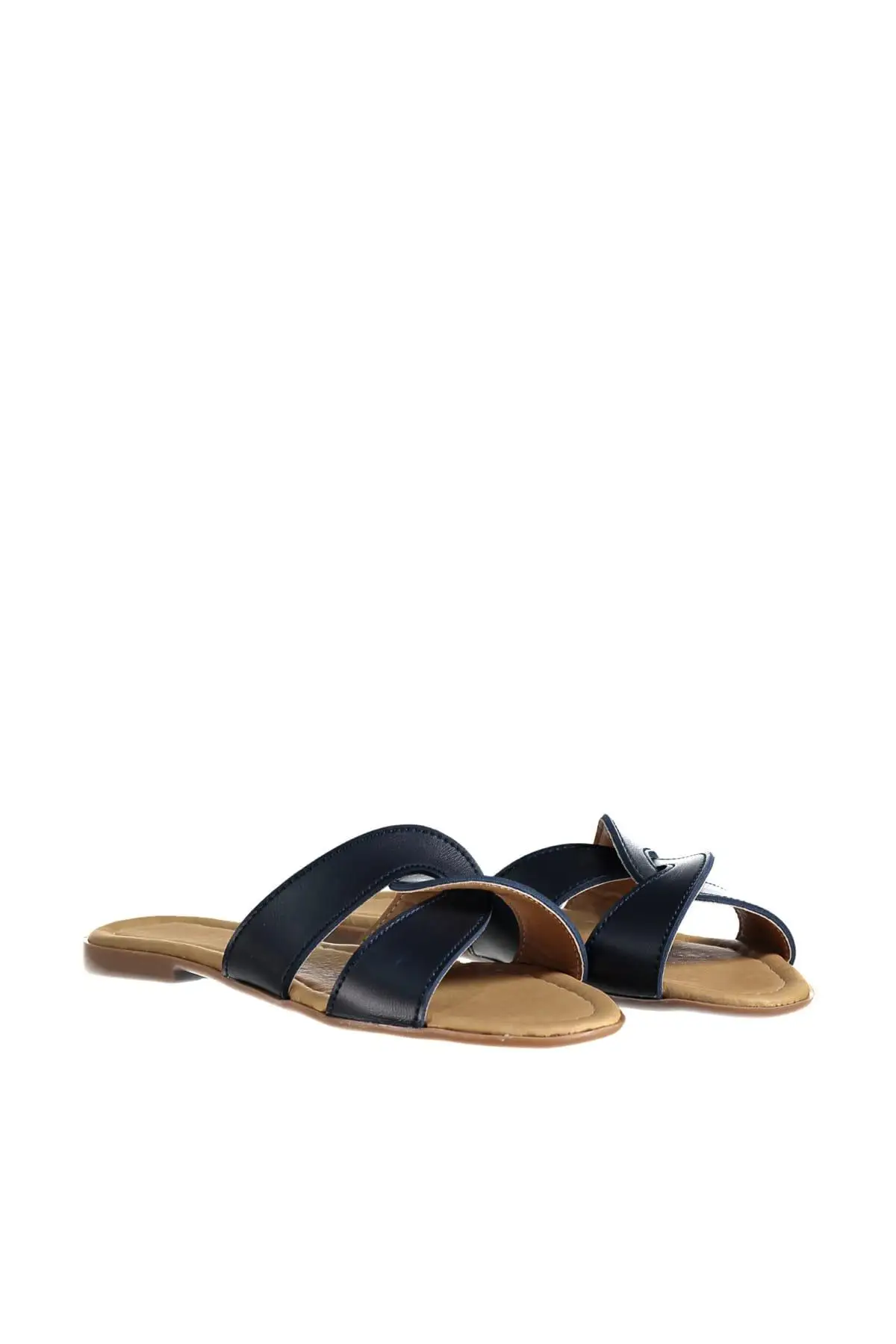 Trendyol темно синие женские тапочки TAKSS19OZ0032|Тапочки| |