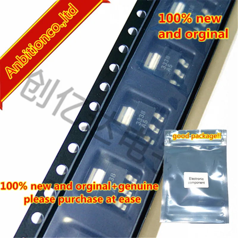 5 piezas 100% nuevo original ADP3338AKCZ-5 Pantalla de seda de 3338 A5 SOT-223 en stock-0