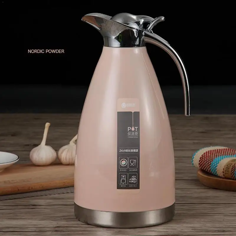 2L большой емкости изолированный кофейник с вакуумной изоляцией горшок из