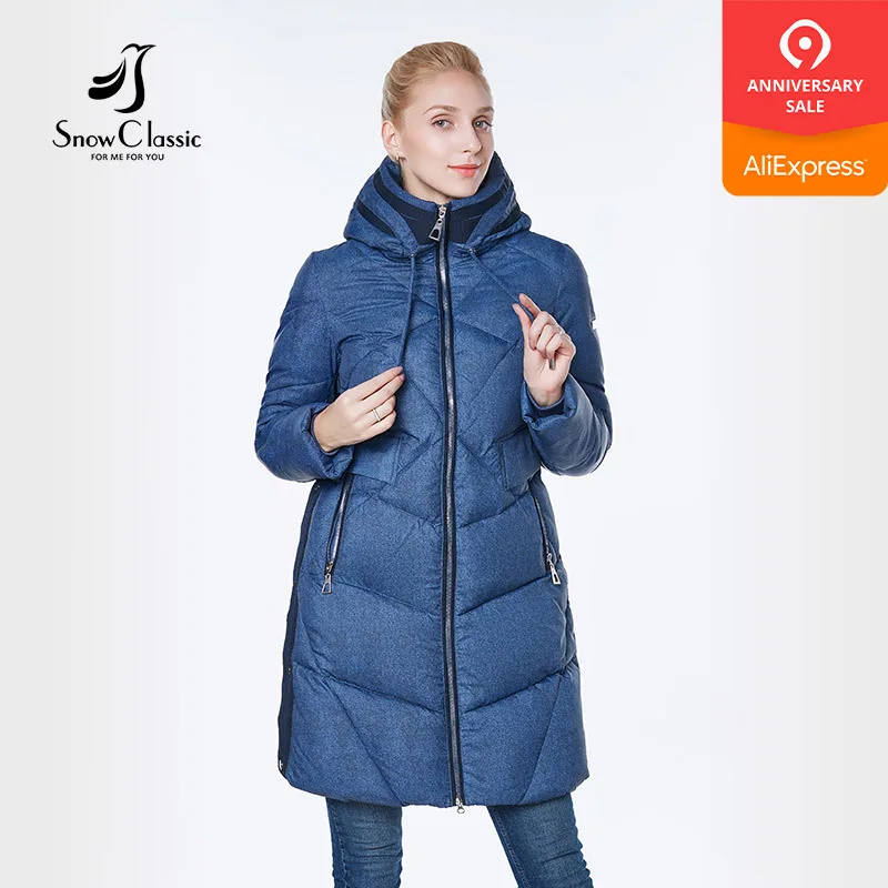 SnowClassic 2018 куртка женщин camperas mujer abrigo invierno пальто парк толстые разделе носить шляпу