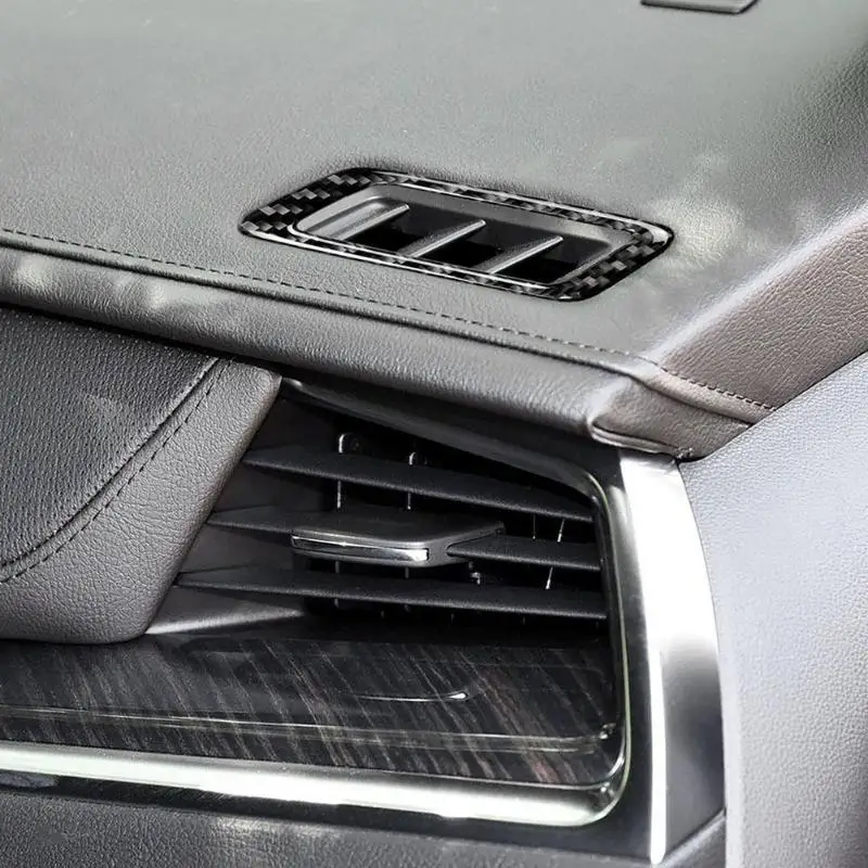 Carbon Fiber AC Vent Outlet Frame Trim Cover Sticker for Cadillac XT5 16-17 Car interior Decorative strip frame 105mm*35mm | Автомобили и