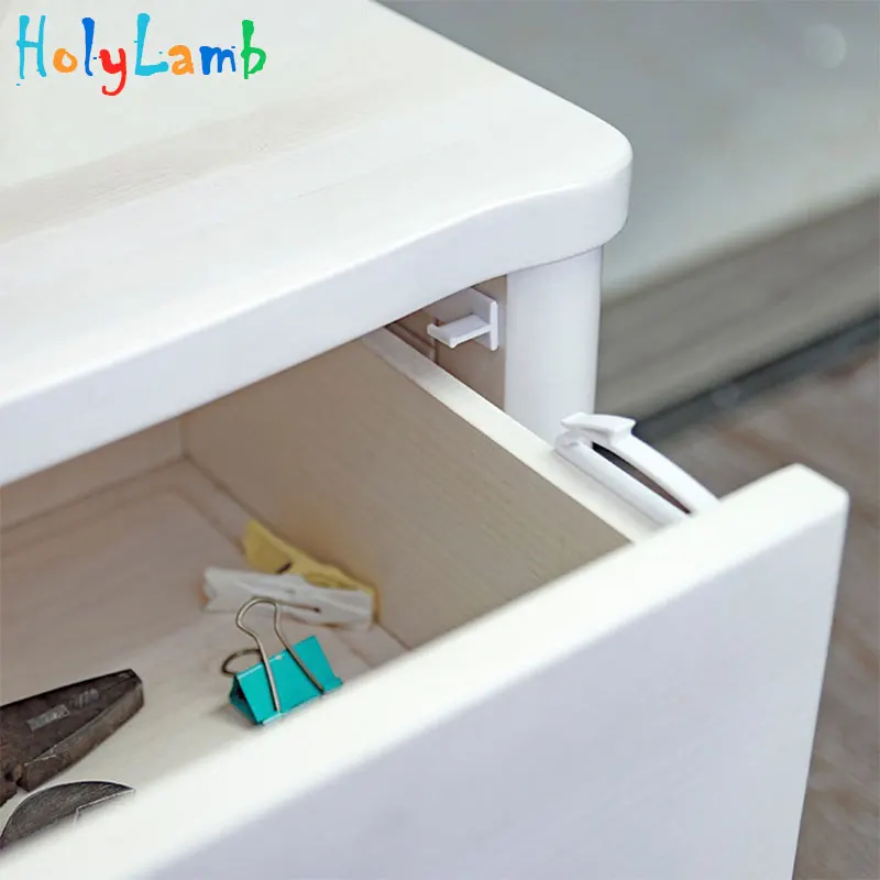 4Pcs/Lot Invisible Cabinet Lock Baby Safety Drawer Lock Latches Baby Security Protection From Children Safety Door Lock Castle