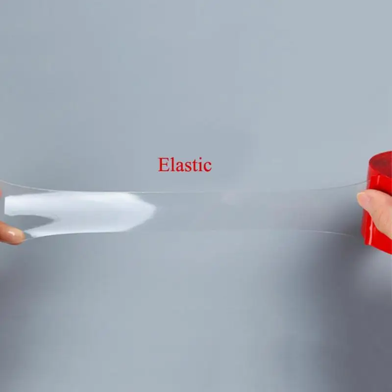 Прозрачная силиконовая Двухсторонняя клейкая лента 3 м наклейка для автомобиля