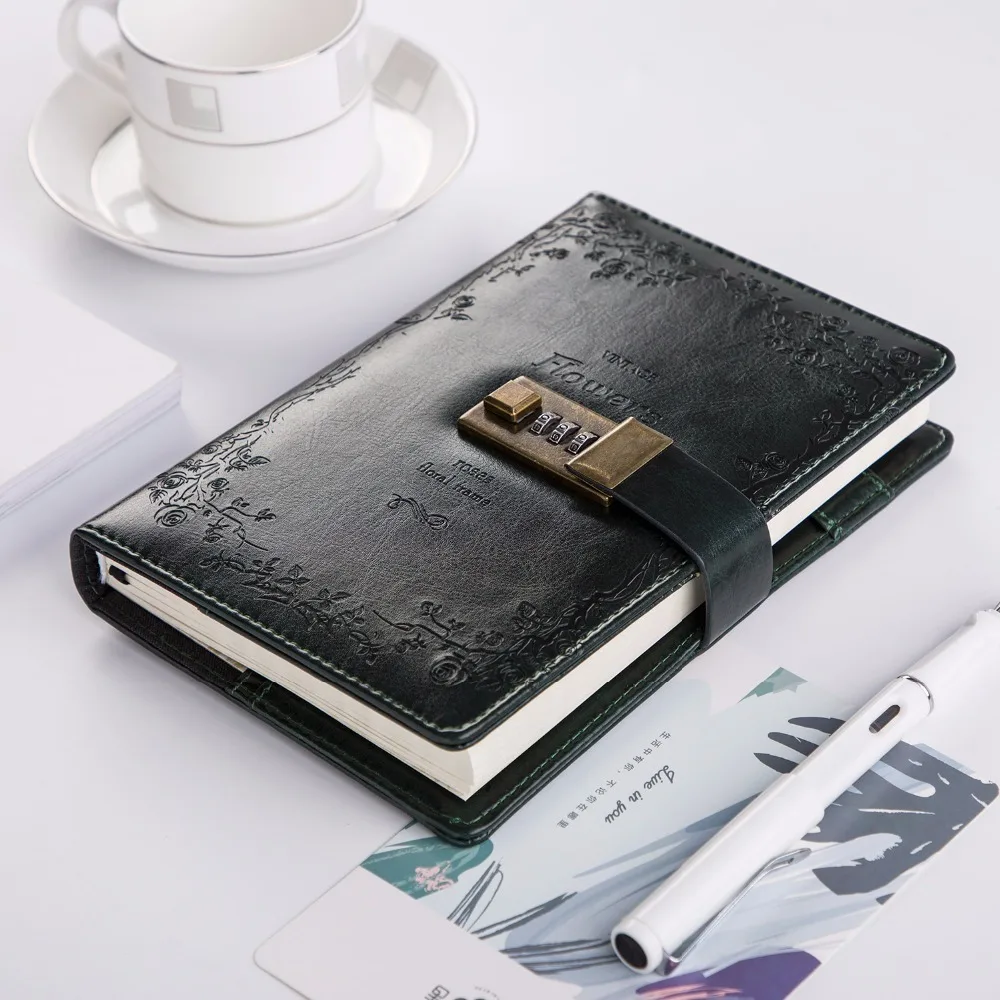 

Diary With Lock Cagie Vintage Leather Journal Lock Diary Travelers Diary Lined Paper And Blank Paper Notebooks Sketchbook