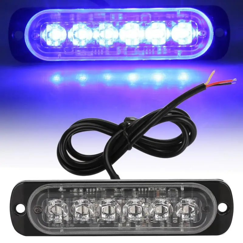 4 шт. автомобиль 6 LED вспышка стробоскоп аварийный сигнальный свет решетка