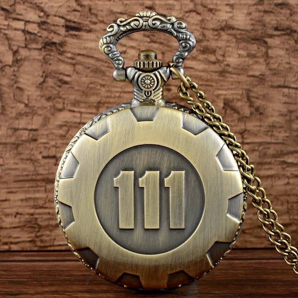 111 Theme Full Hunter Quartz Engraved Fob Retro Pendant Pocket Watch Chain Gift | Наручные часы