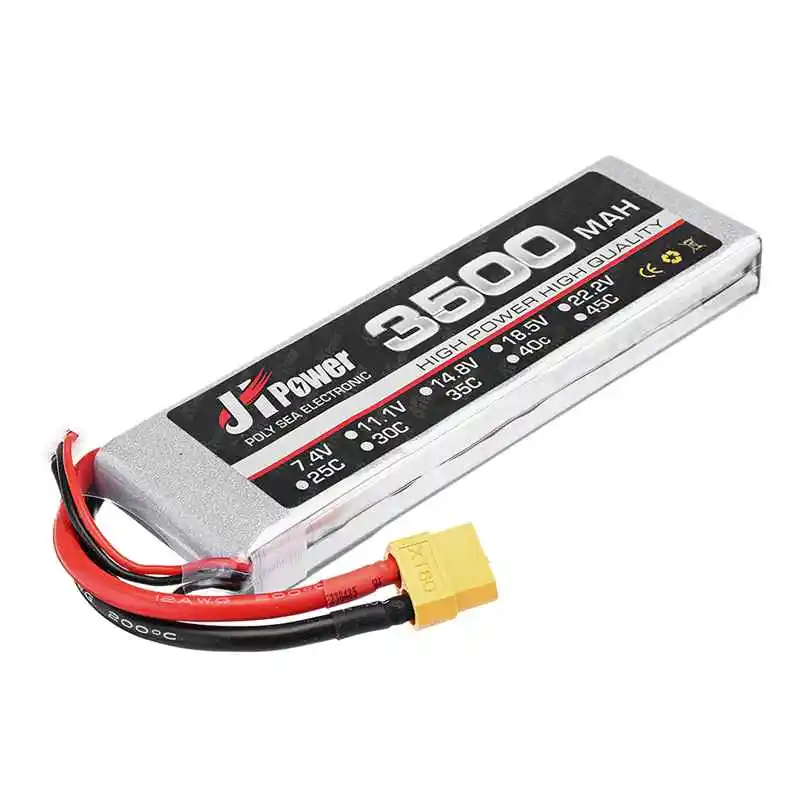 JH RC автомобиль Lipo батарея 3500mah 2S 35C 7 4 v батареи T/TX60 разъем для 1/10 модель автомобиля