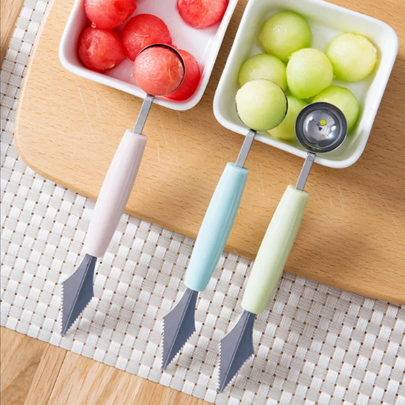 1 шт. инструменты для резьбы ложки дыни арбуз мороженое dig Spoon DIY Dual end Dig ложка шарик