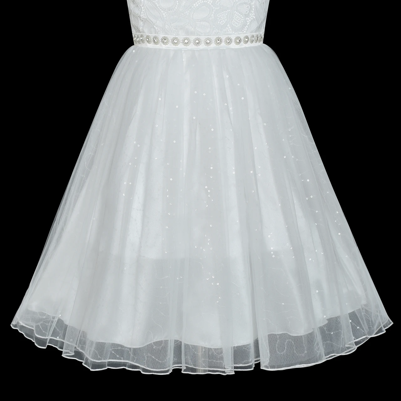 Sunny Fashion платья для девочек новогодние костюмы Цветок Девушка Платье От белого