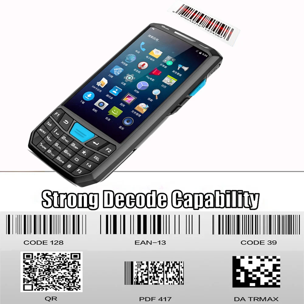 Новинка 2019 сканер 1D/2D QR штрих код ручной терминал PDA сборщик данных 4G LTE Android7.0 для