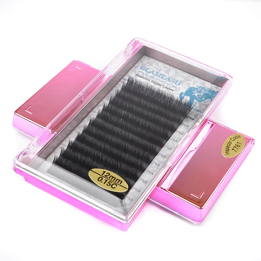 GLAMLASH 5 чехлов/партия Ellipse плоские Индивидуальные Накладные накладные ресницы