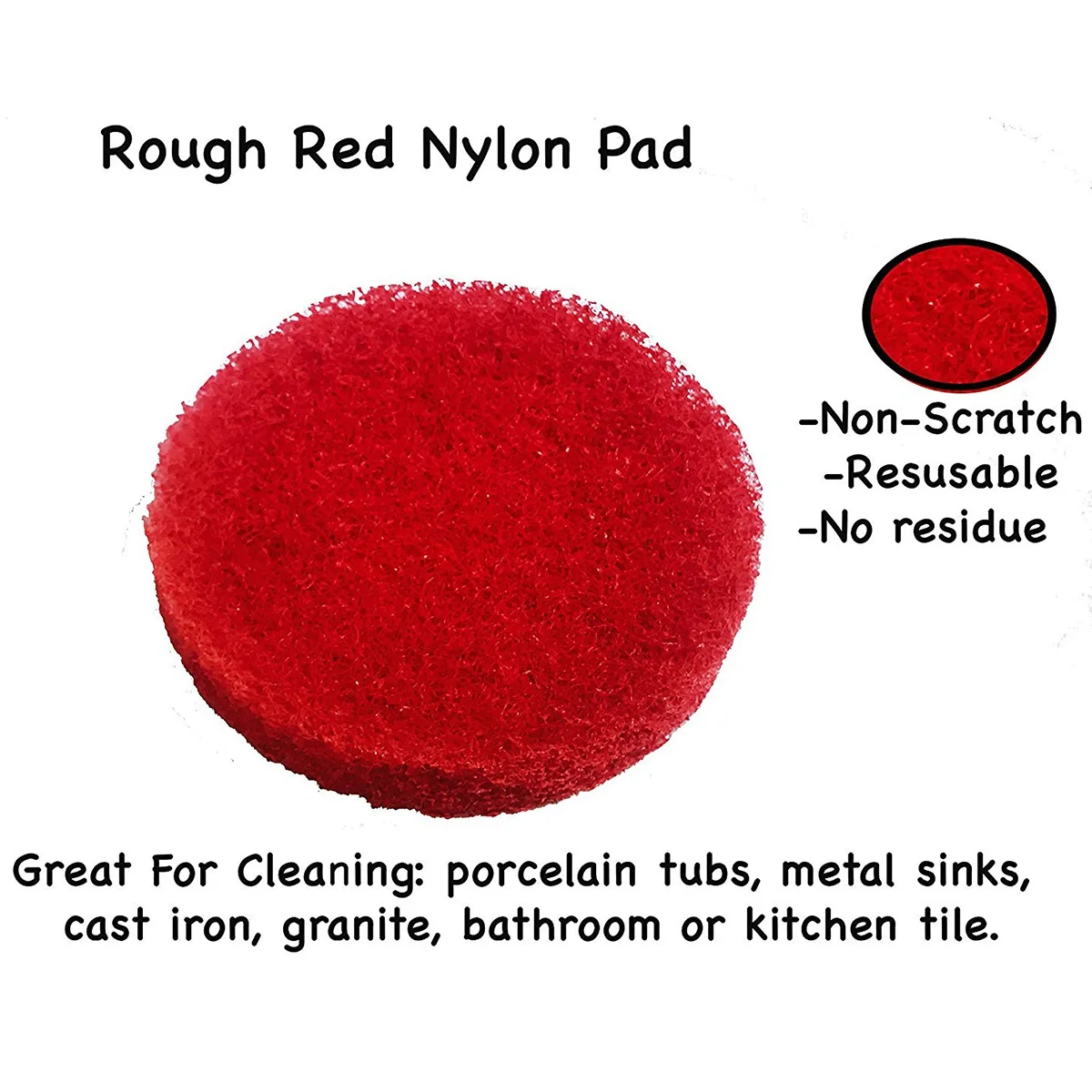 Drill Brush Scrub Pad With Attachment For Tile Sink Water Spot Fiberglass Tub Vinyl Floor Non-Scratch - Bathroom Scr | Дом и сад