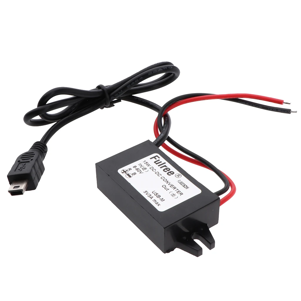 8 60 в до 5 В 3 А мини USB DC понижающий преобразователь напряжения автомобильный