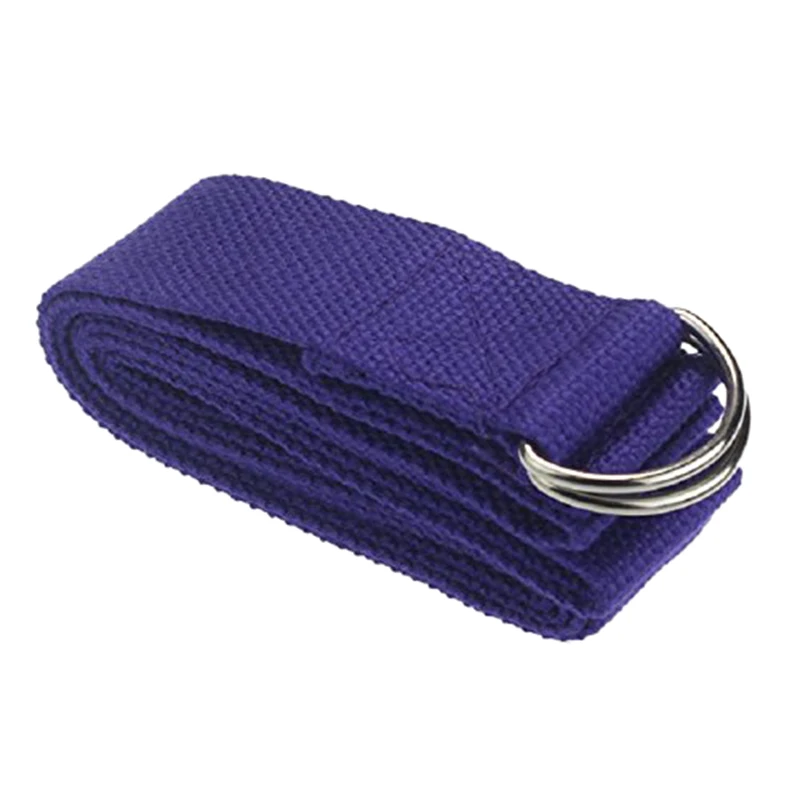 Promotion! Fashion Yoga Accessories Waist Adjustable Fitness Leg 180CM Stretch Training Strap D-Ring Cotton Belt Buckle Dark p | Дом и сад