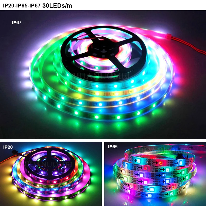 5 м 30 светодиодный s/M WS2813 RGB полосы 5050 SMD цифровые рождественские лампы ТВ гибкие