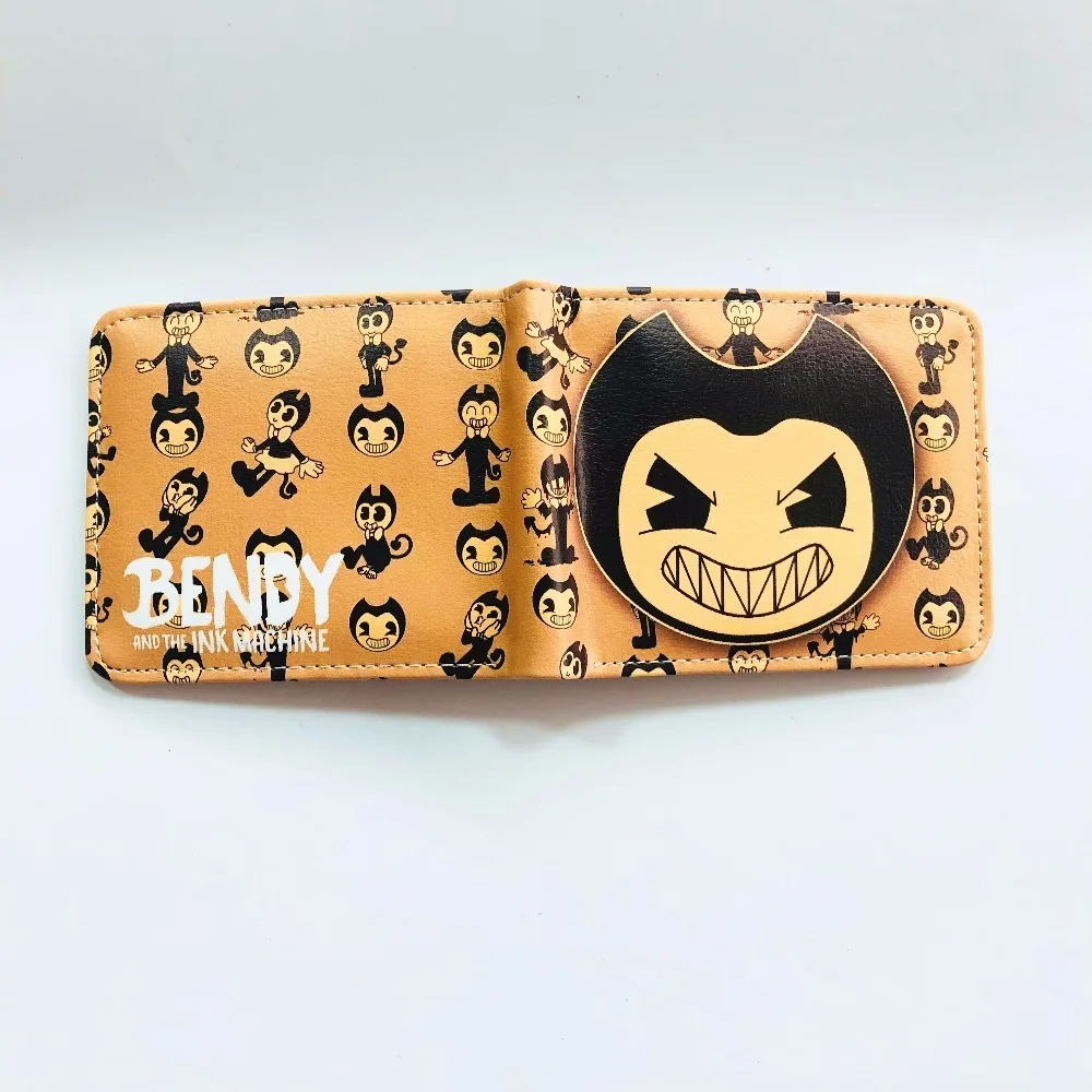 Аниме мультфильм кошелек Бенди и чернильная машина короткий pu держатель для