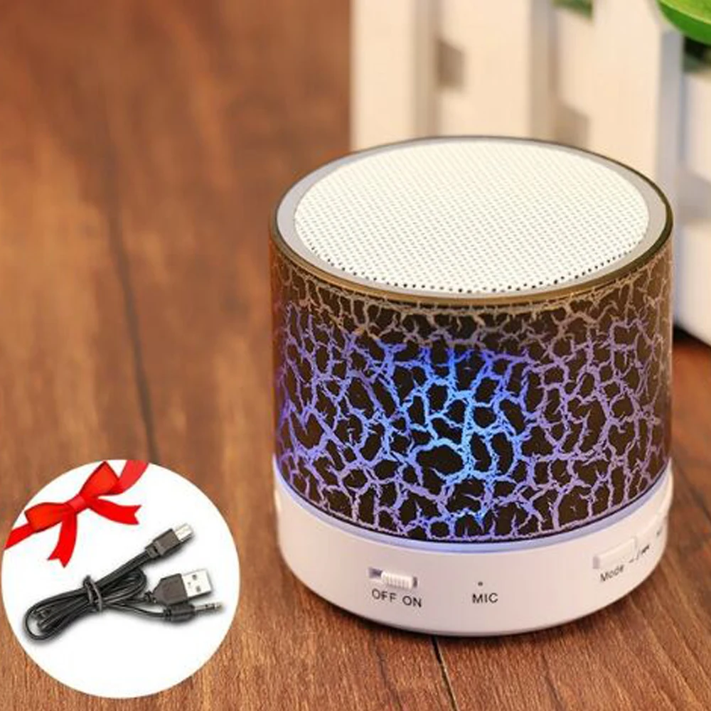 Портативные красочные мини Bt колонки беспроводные Hands Free LED спикер TF USB FM звук