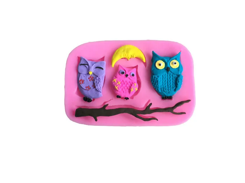 1PC Animal Series 3D Owl Shaped Fondant Silicone Mold Craft Cake Decorating Tools Chocolate Pastry Tool Baking | Дом и сад