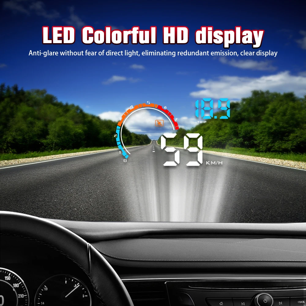 Универсальный автомобильный хаб OBD2/GPS 4 дюйма проектор скорости лобовое стекло