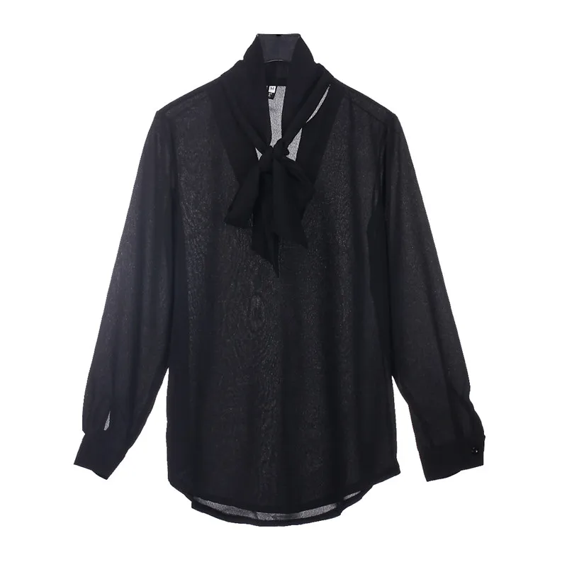Trendy Women clothes Casual Long Sleeve V-neck Loose Chiffon Blouses one pieces Ladies solid Shirts pullover |