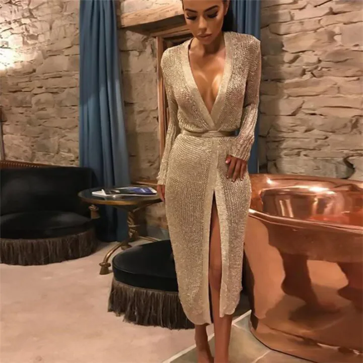 2018 Повседневные вязаные платья с длинным рукавом женская одежда Vestidos широким