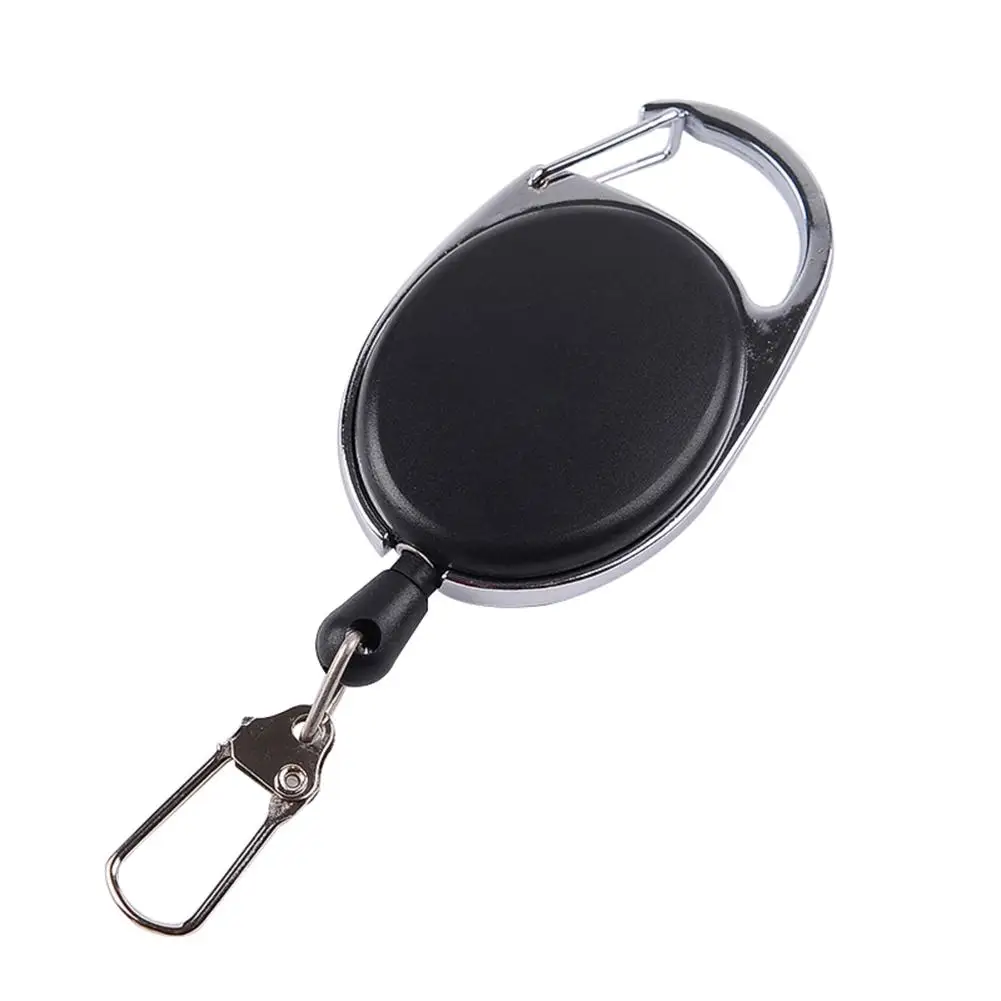 

New Durable Nylon Rope Anti Lost Key Ring Recoil Retractable Clip Outdoor Keychain