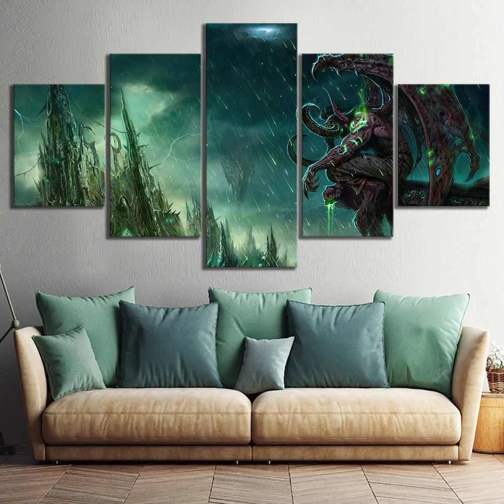 5 шт. игра Warcraft Illidan Stormrage DOTA 2 картина плакат декоративная роспись Настенный декор