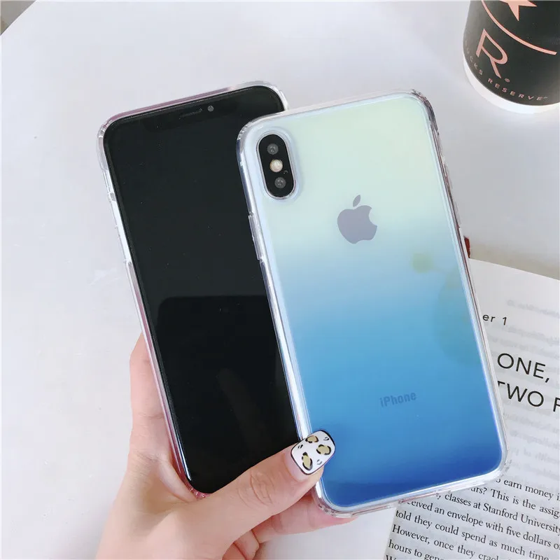 Kexin для iphone X Xs Max Xr чехол телефона крутой постепенный цветной Apple 7 8 Plus прозрачный