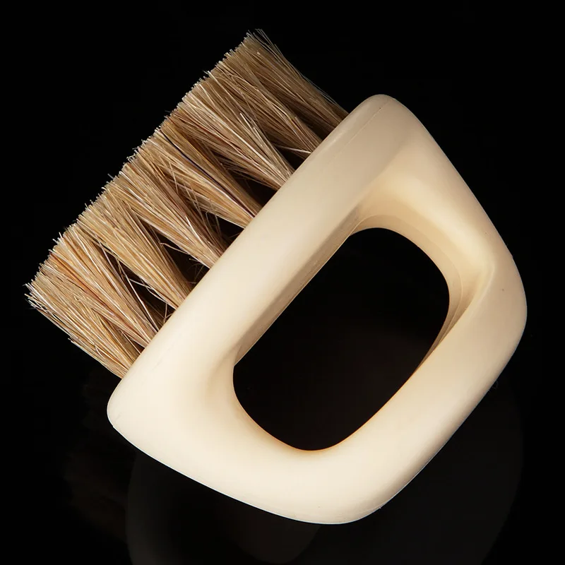 Handheld Men Beard Brown Hair Brushes Natural Boar Bristle Shaving Comb Face Massage Handmade Mustache Brush DIY Beauty Care | Красота и