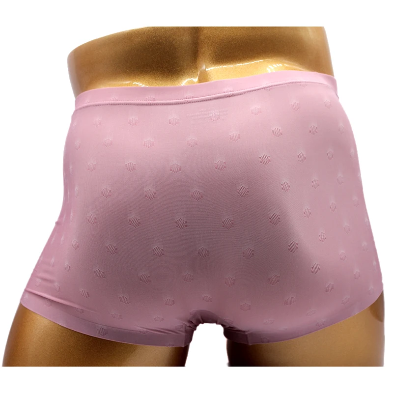 Мужское нижнее белье новое горячее дышащее мужское однотонное шелковое