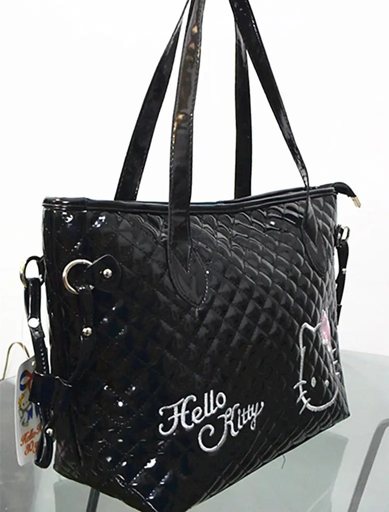 Рисунок «Hello kitty» яркие черные сумки Сумка кошелек CC-18B