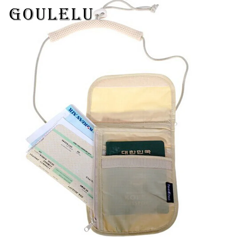 Обложка для паспорта дорожная сумка хранения на шее кредитный кошелек - Фото №1