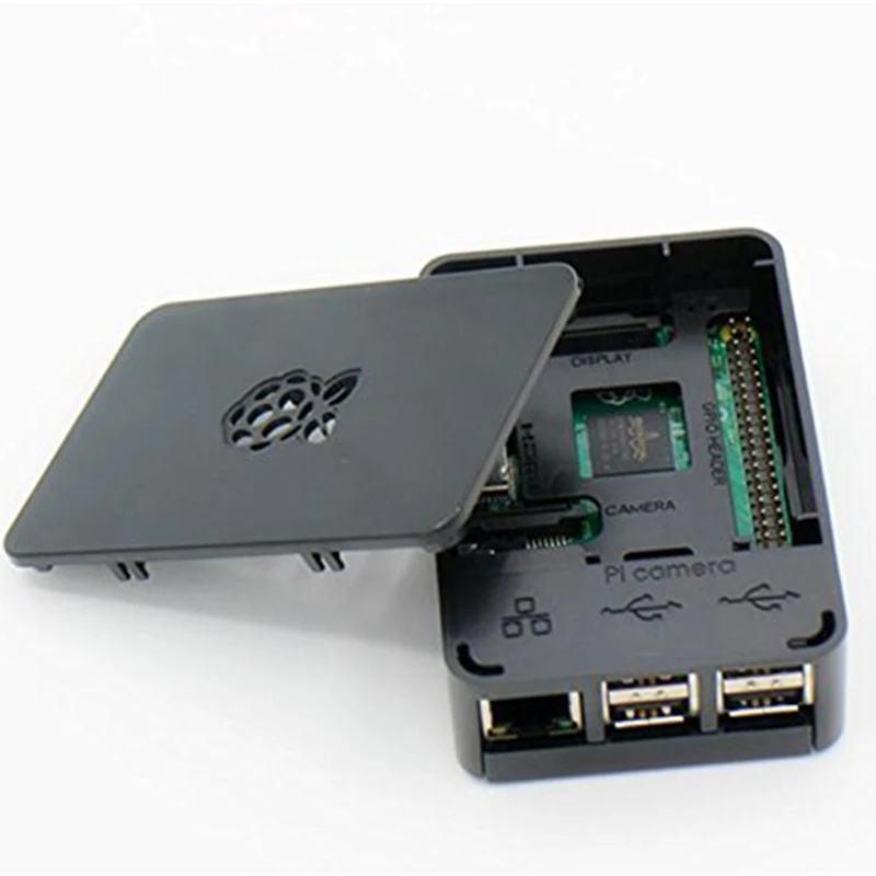 Для Raspberry Pi3 Model B + чехол из АБС пластика Корпус Корпуса с алюминиевым радиатором