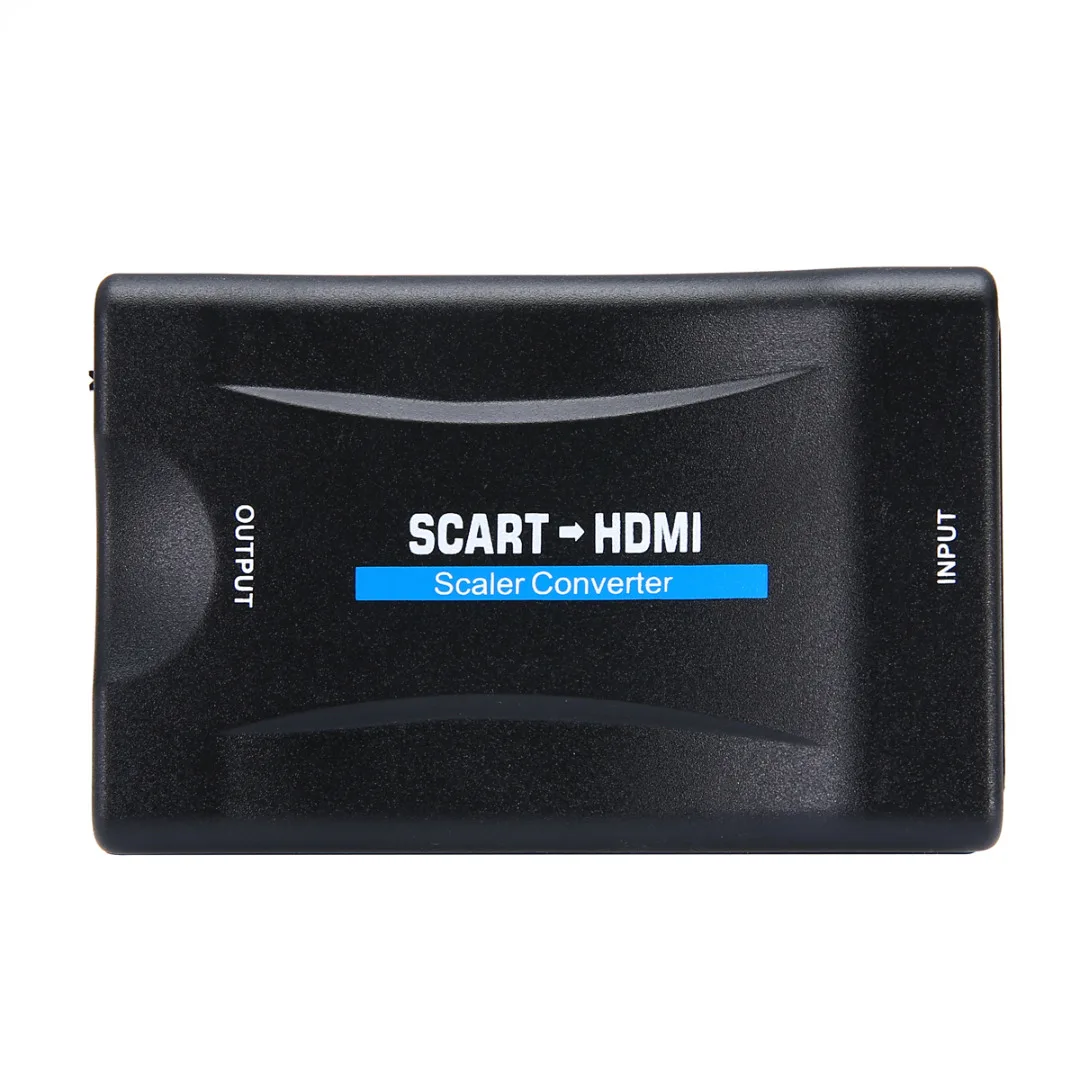 Новейший переходник 1080P SCART в HDMI совместимый адаптер для видео и аудио с USB кабелем