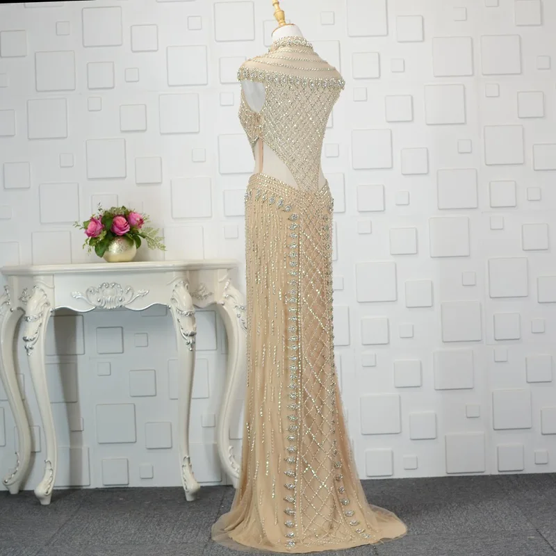 SSYFashion новинка роскошное вечернее платье русалки высококачественное шампанское