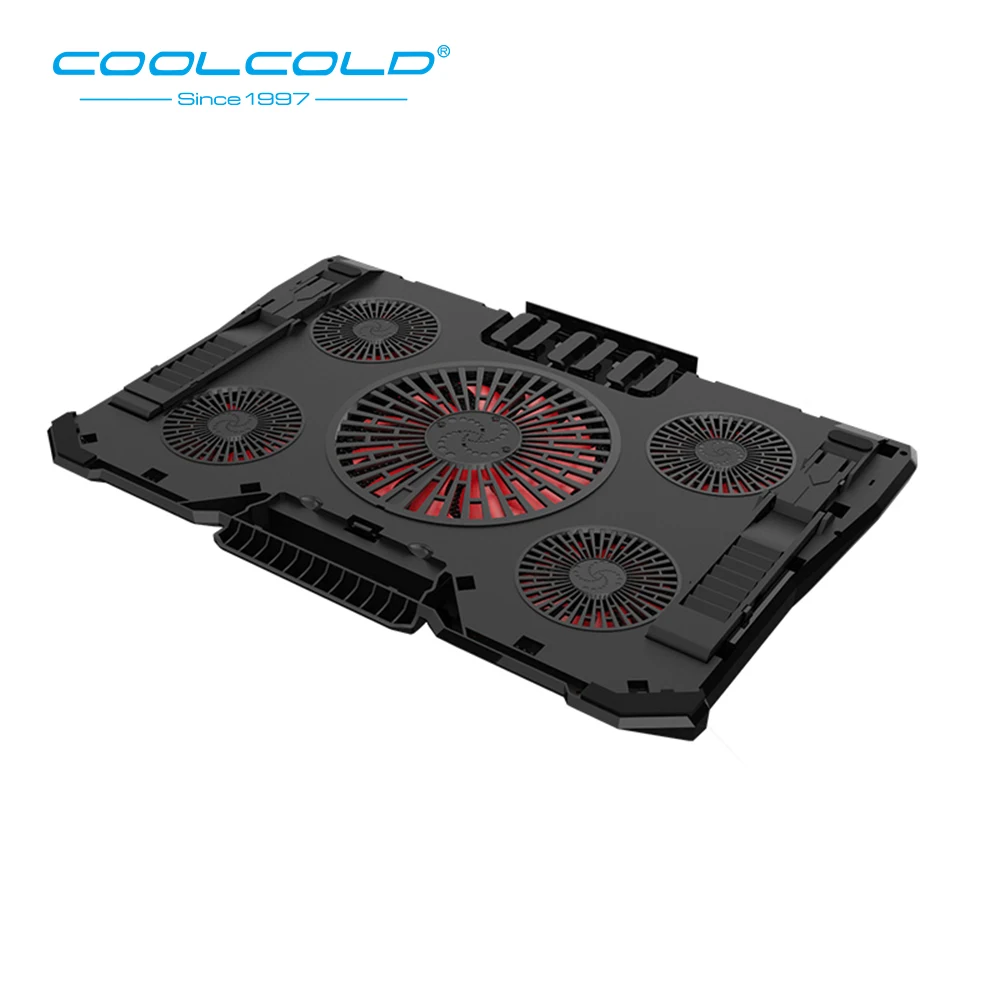 Охлаждающая подставка COOLCOLD для ноутбука 2 USB 5 игровой светодиодный светильник