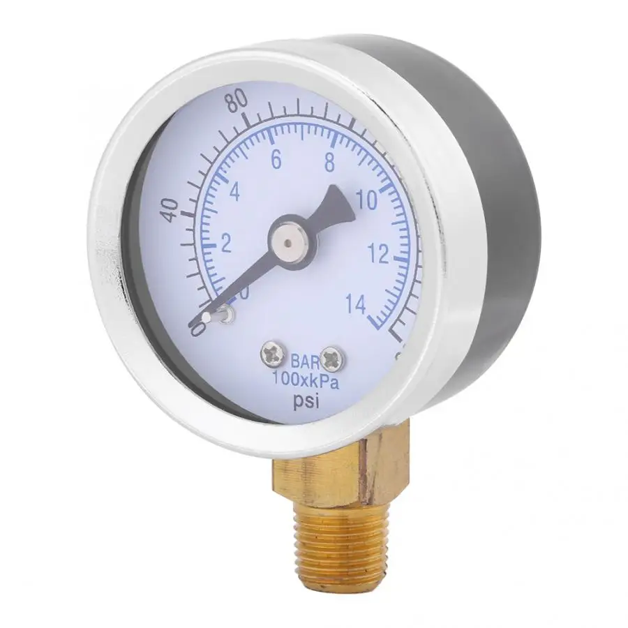 0 1/8 PSI 14 бар измеритель давления в шинах 40 мм Циферблат вакуумный манометр