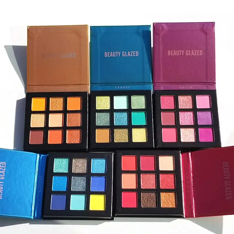 Beauty Glazed палитра теней для век 9 цветов макияжа мерцающие пигментированные тени